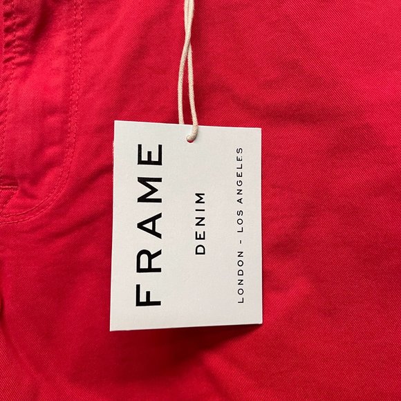 NWT! Frame Le Cutoff Denim Shorts Red/31 - Picture 3 of 7